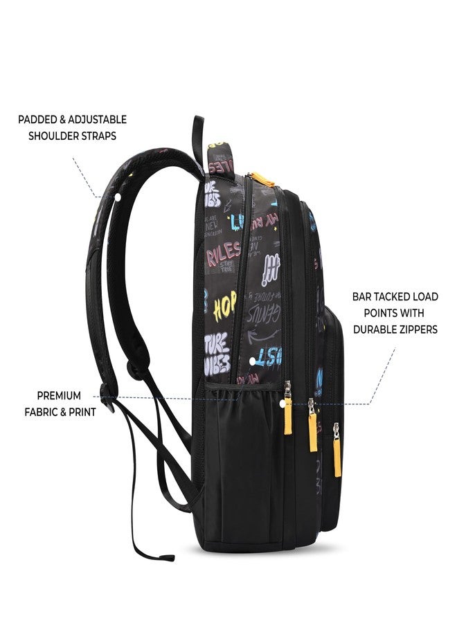 Gear Sporty 17"/20L Medium Water Resistant School Bag/Casual Backpack/Daypack/Laptop Bag for Boys/Girls (Black - Grey) - Image 3